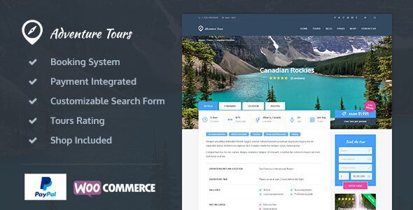 Adventure Tours 5.3.0 – WordPress Tour/Travel Theme