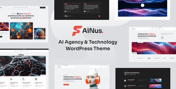 Ainus 1.0 – AI Agency & Technology WordPress Theme