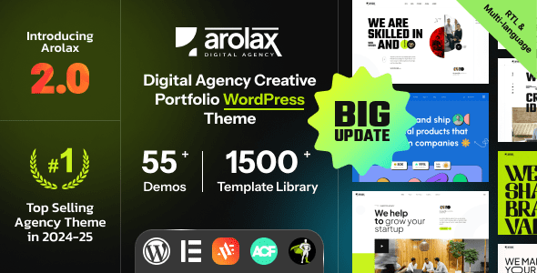 Arolax 4.0.2 – Creative Digital Agency Theme
