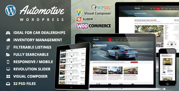 Automotive Car Dealership Business WordPress Theme 13.4.2