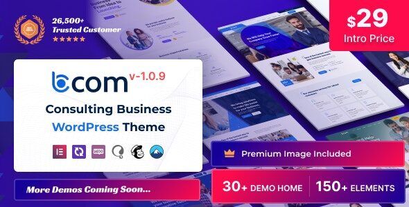 Bcom 1.0.9 – Consulting Business WordPress Theme