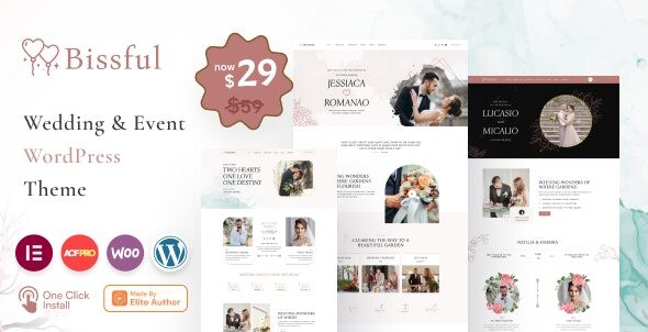 Bissful 1.3 – Wedding & Event WordPress Theme