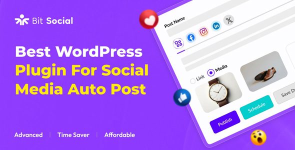 Bit Social Pro 1.12.1 – Social Media Scheduler and Auto Poster Plugin