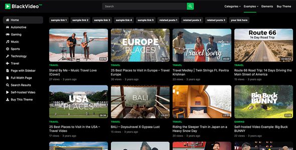 BlackVideo Pro 1.0.4 – WordPress Theme