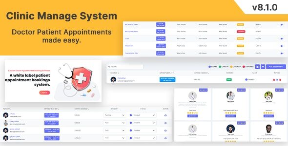Clinic Management System 8.1.0 – Doctor Patient Appointment Management System Laravel