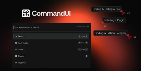 CommandUI 1.10 – Command Palette for WordPress