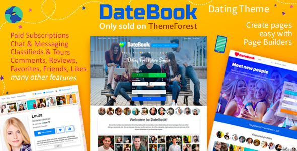 DateBook 4.9.8 – Dating WordPress Theme