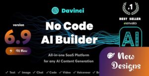 Davinci AI 8.3 – OpenAI Content, Text, Image, Voice, Chat, Code, Transcript, and Video Generator as SaaS
