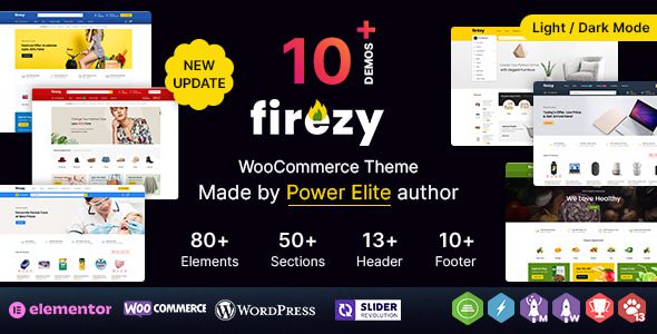 Firezy WP 3.3.0 – Elementor Multi-purpose WooCommerce Theme