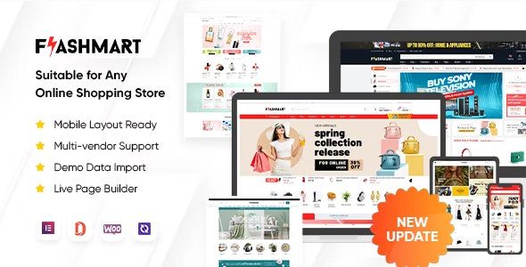 FlashMart 2.0.15 – Multipurpose Elementor WooCommerce WordPress Theme (10+ Homepages & Mobile Layout Ready)