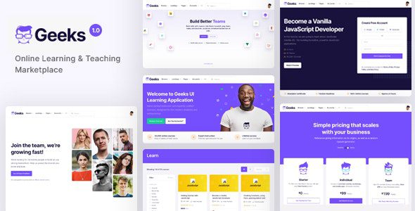Geeks 1.2.36 – Online Learning Marketplace WordPress Theme