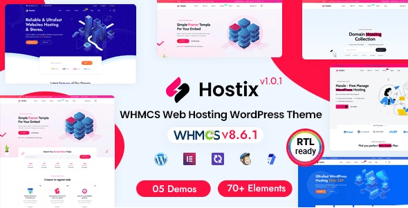 Hostix 2.0.3 – Hosting WHMCS WordPress Theme