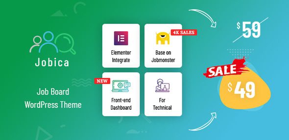 Jobica 1.4.2 – Elementor IT Job Board WordPress Theme