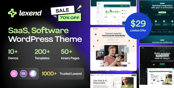 Lexend 2.0 – Software, SaaS & Startup WordPress Theme