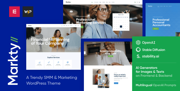 Markty 1.6.0 – SMM & Marketing WordPress Theme