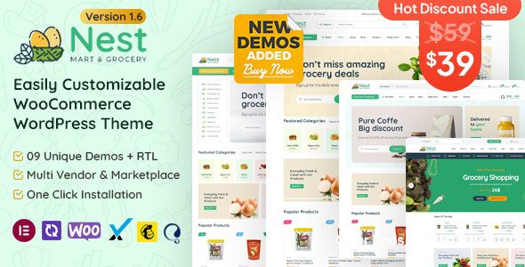 Nest 1.8.6 – Grocery Store WooCommerce WordPress Theme