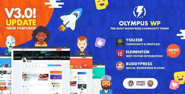 Olympus 4.6 – Social Networking WordPress Theme