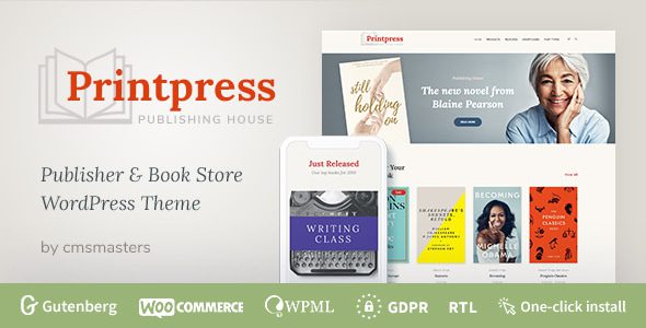 Printpress 1.1.9 – Book Publishing WordPress Theme