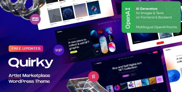 Quirky 1.23.0 – NFT, Token & Artist Marketplace WordPress Theme