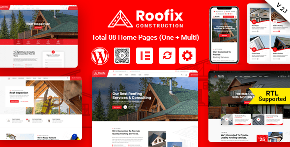 Roofix 2.2.4 – Roofing Services WordPress Theme