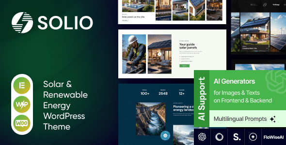 Solio 1.7.0 – Solar & Renewable Energy WordPress Theme