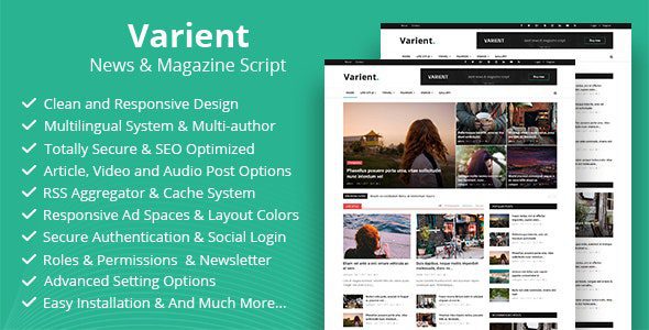 Varient 2.4.3 – News & Magazine Script
