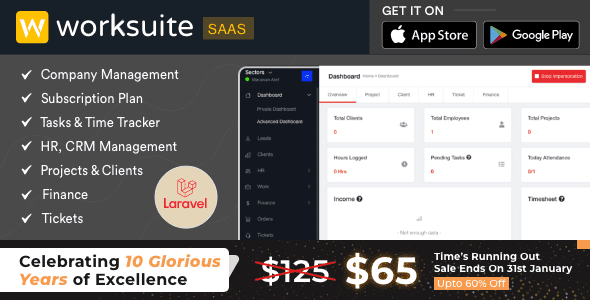 Worksuite Saas 5.5.0 – Project Management System