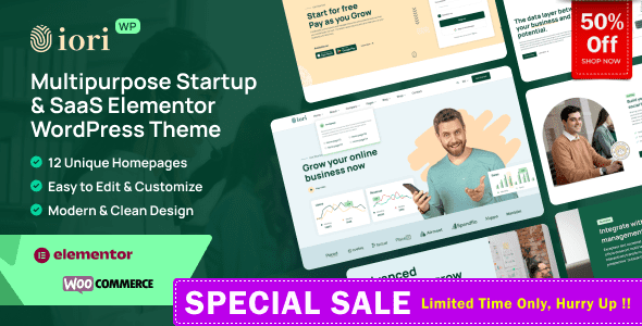 iori 1.0.8 – Multipurpose Startup & SaaS Software Technology Elementor WordPress Theme